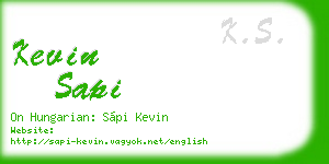 kevin sapi business card